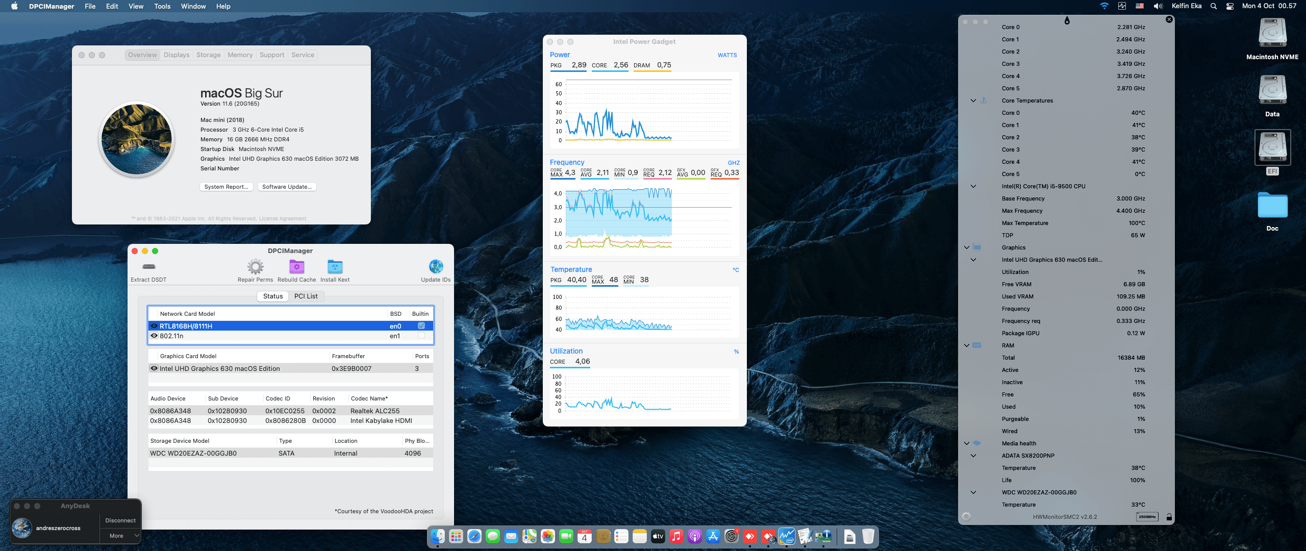 Success Hackintosh macOS Big Sur 11.6 Build 20G165 in Dell Optiplex 3070 SFF